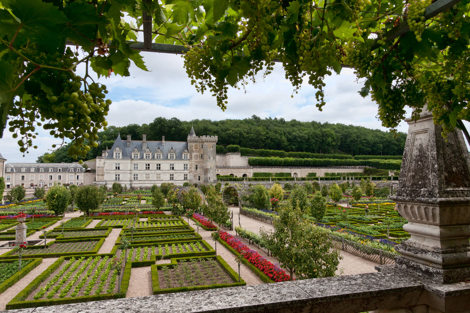 France's Garden Of Villandry Background