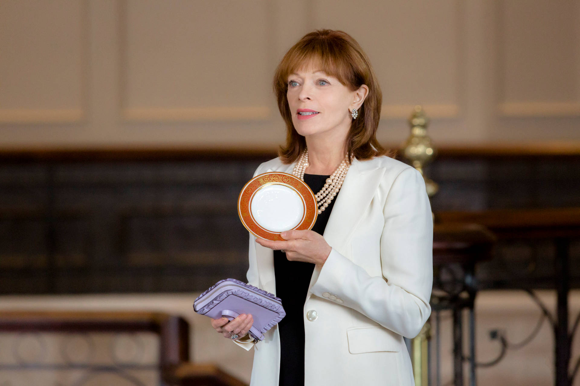 Frances Fisher Holding Plate