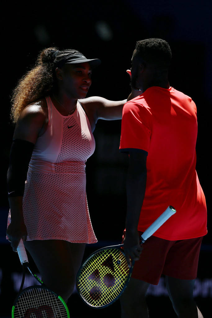 Frances Tiafoe And Serena Williams Snapshot Background