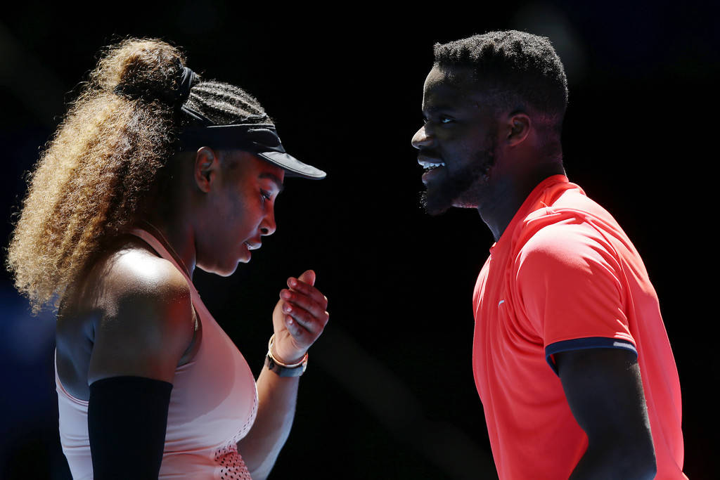 Frances Tiafoe With Co-tennis Player Serena Williams Background