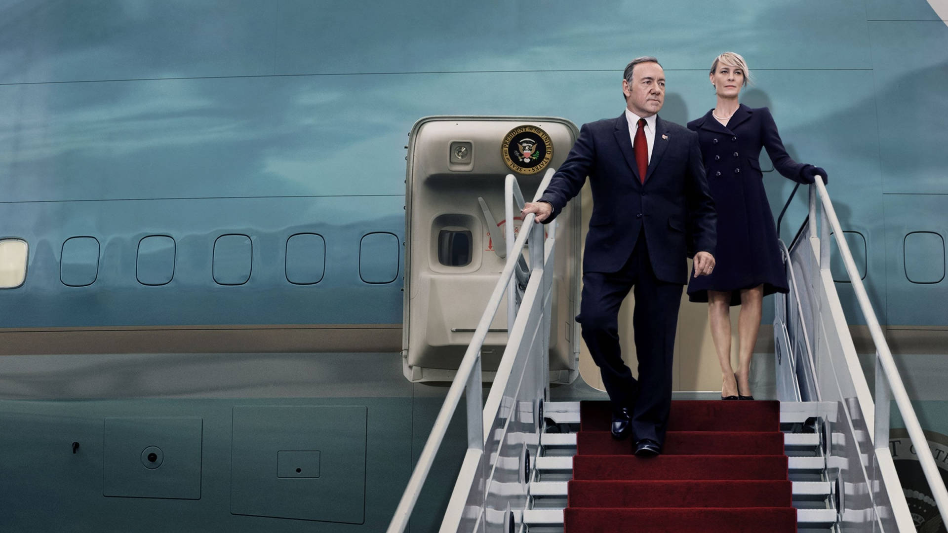 Francis And Claire Of House Of Cards Arrival Background