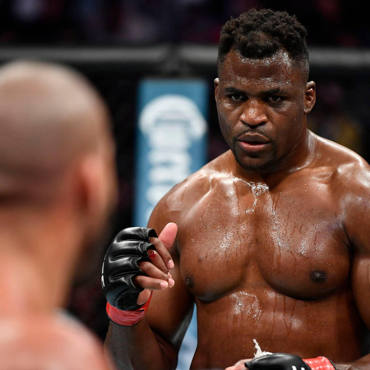 Francis Ngannou Focused Background