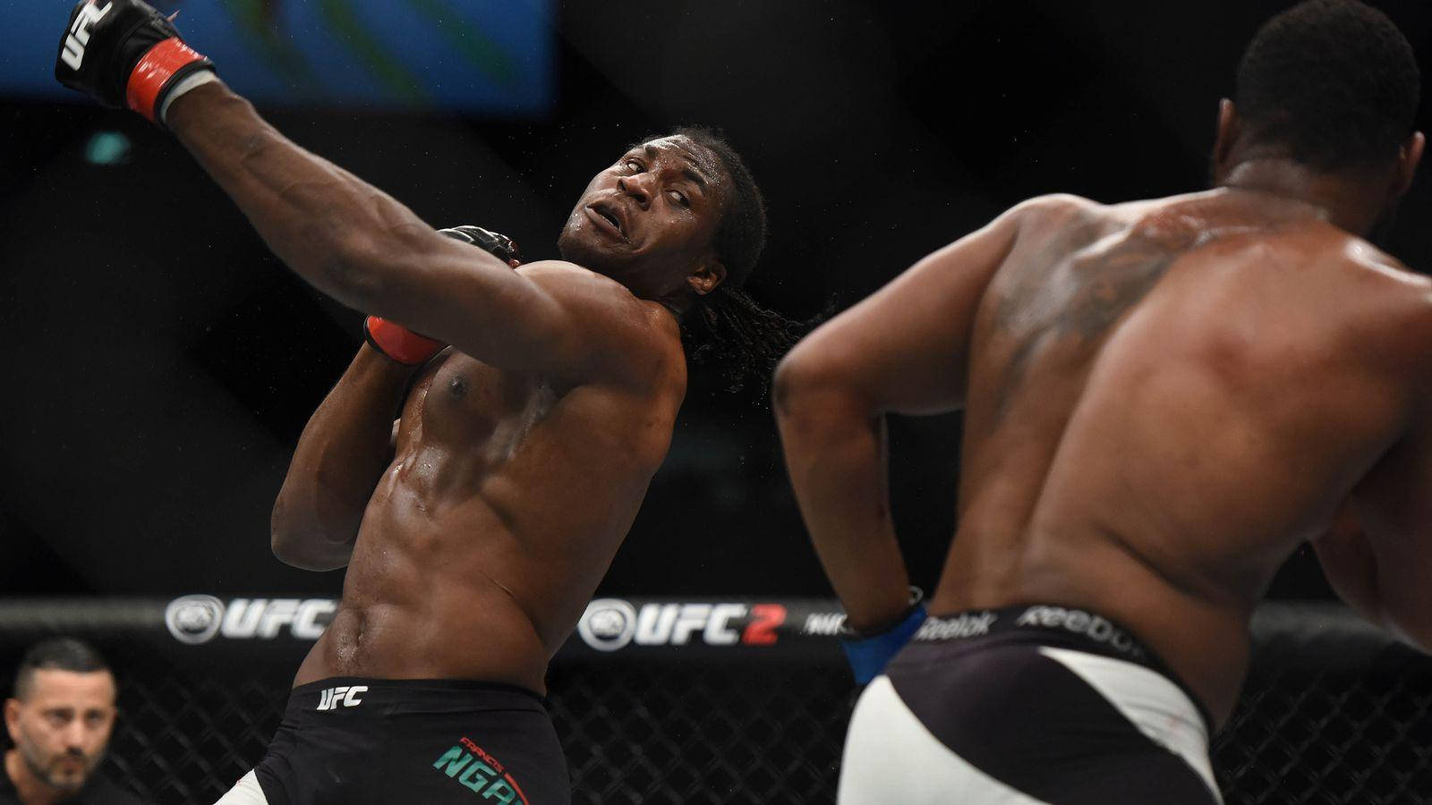 Francis Ngannou Missed Punch Background