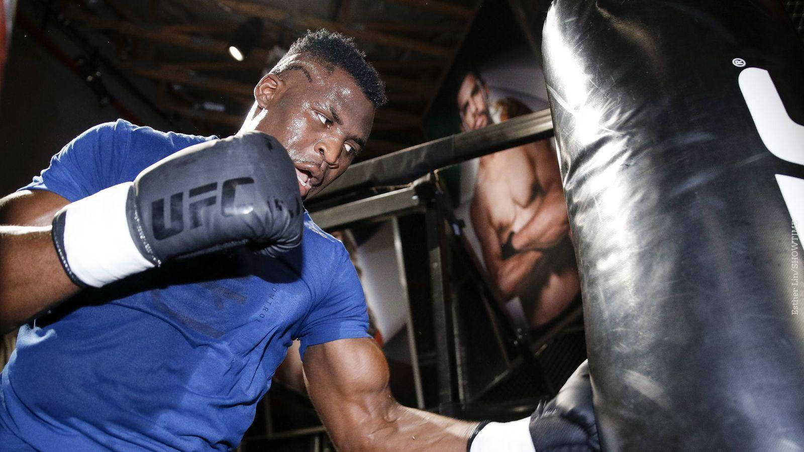 Francis Ngannou Punching Practice