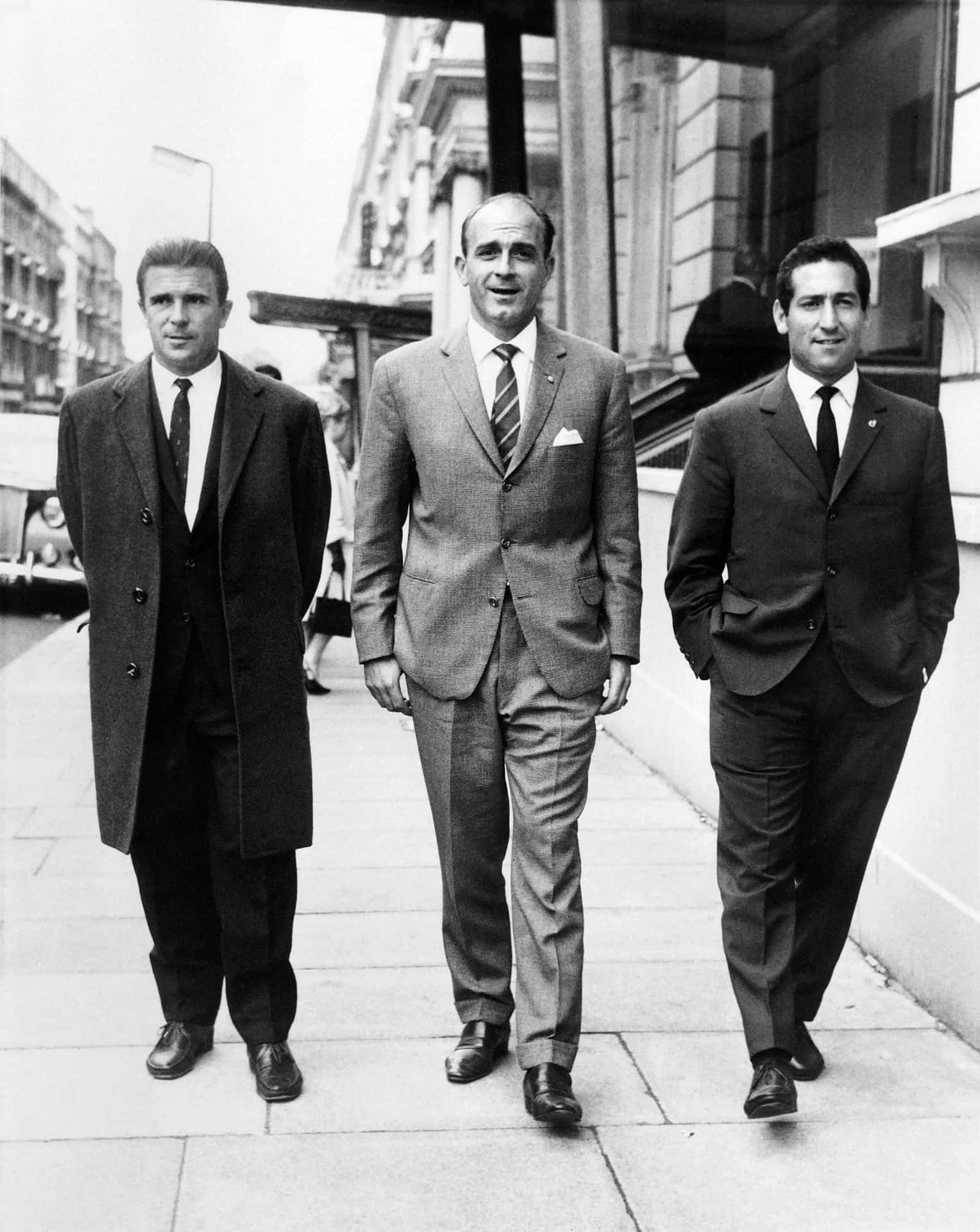 Francisco Gento With Alfredo Di Stéfano And Ferenc Puskás Background