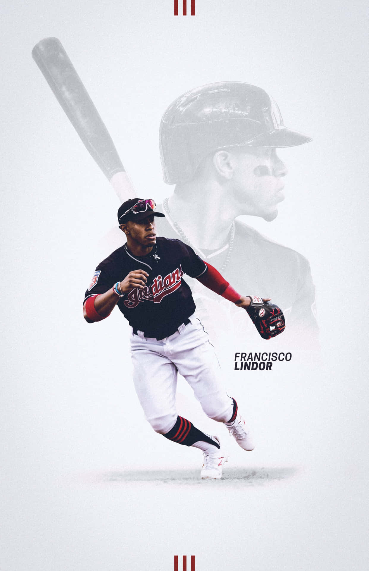 Francisco Lindor Cleveland Indians Baseball Art Background