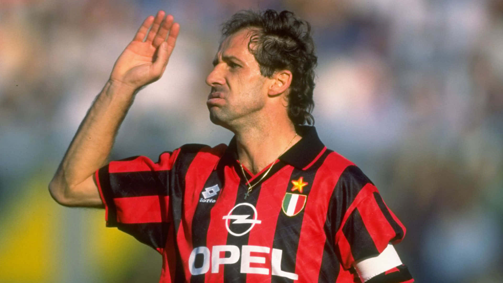 Franco Baresi Ac Milan Team Captain Background
