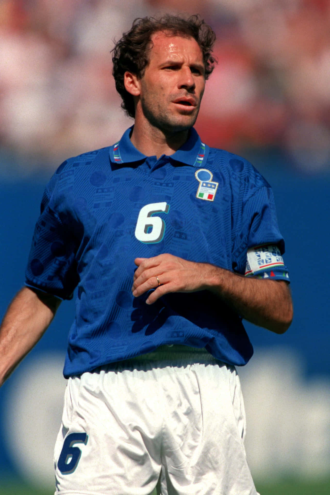 Franco Baresi Blue Ac Milan Jersey Background