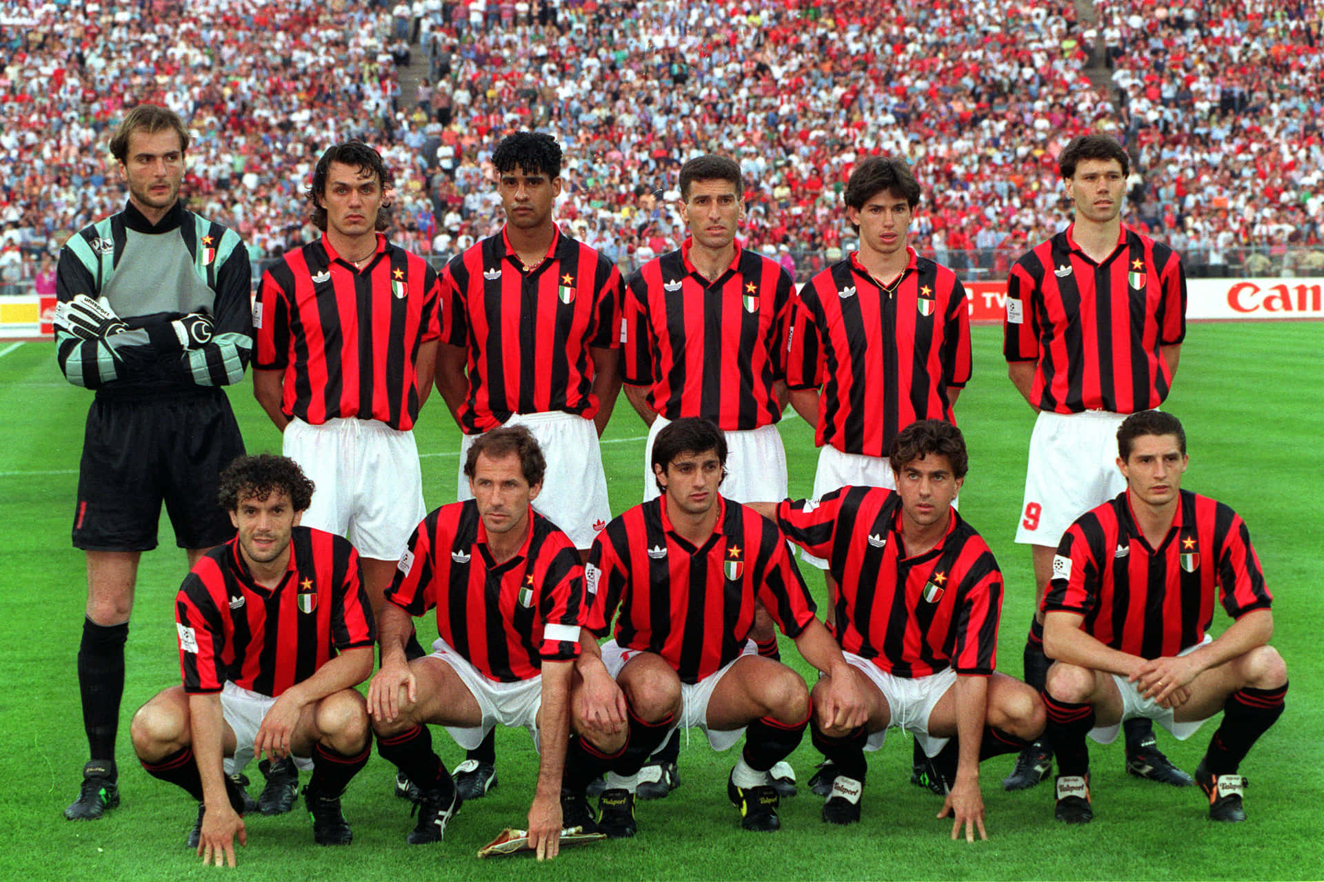 Franco Baresi Leading Ac Milan In 1993 Background