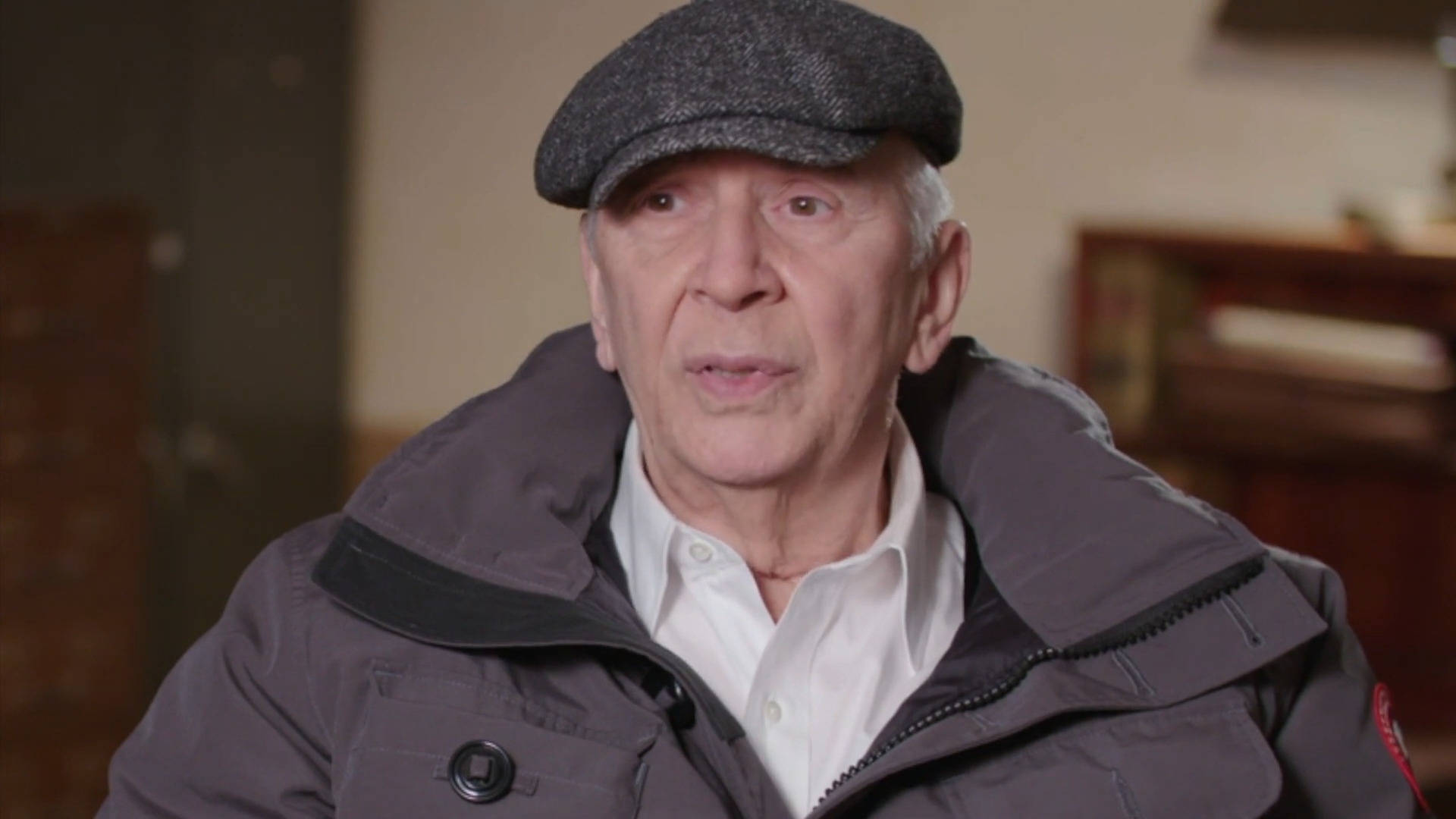 Frank Langella Interview Grey Coat