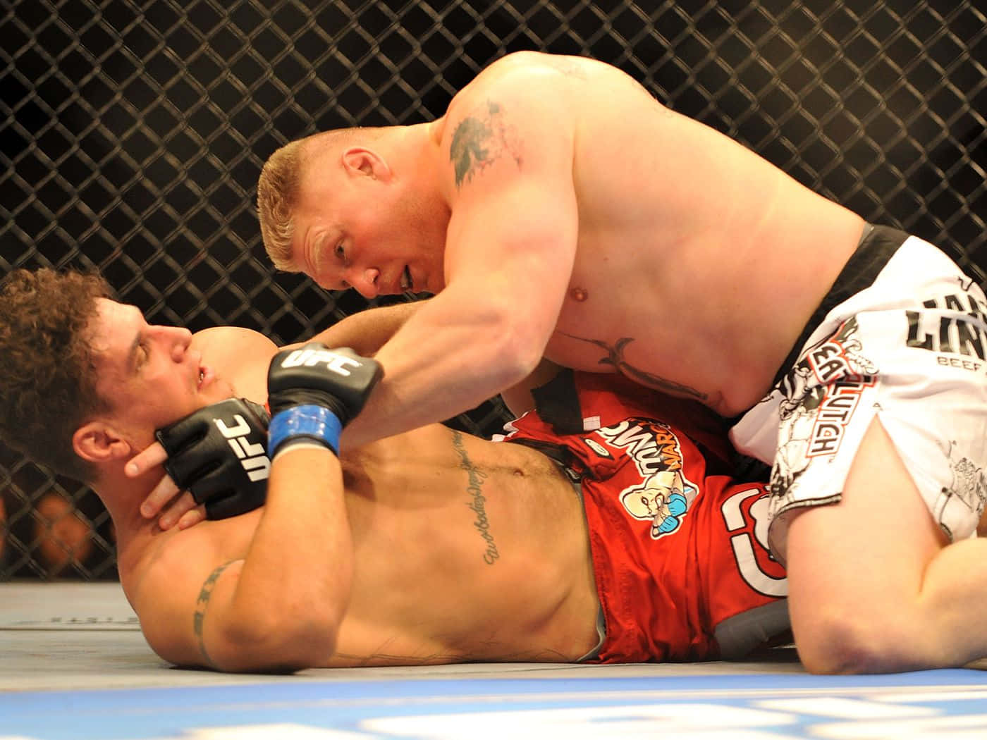 Frank Mir Defeated By Brock Lesnar Background