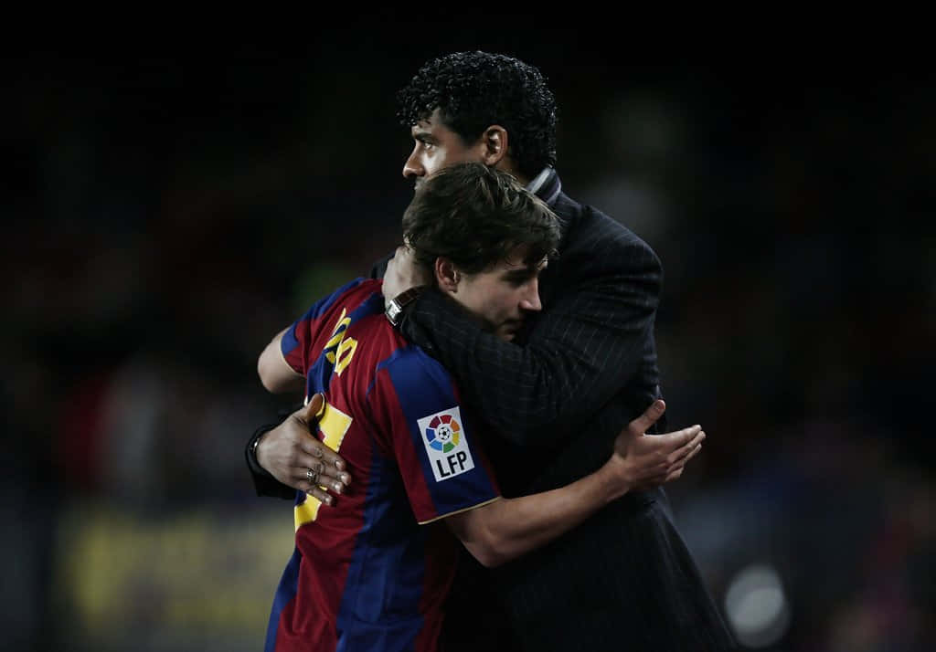 Frank Rijkaard And Bojan Krkić Background