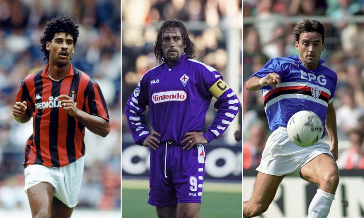 Frank Rijkaard Gabriel Batistuta And Gianluca Vialli Background