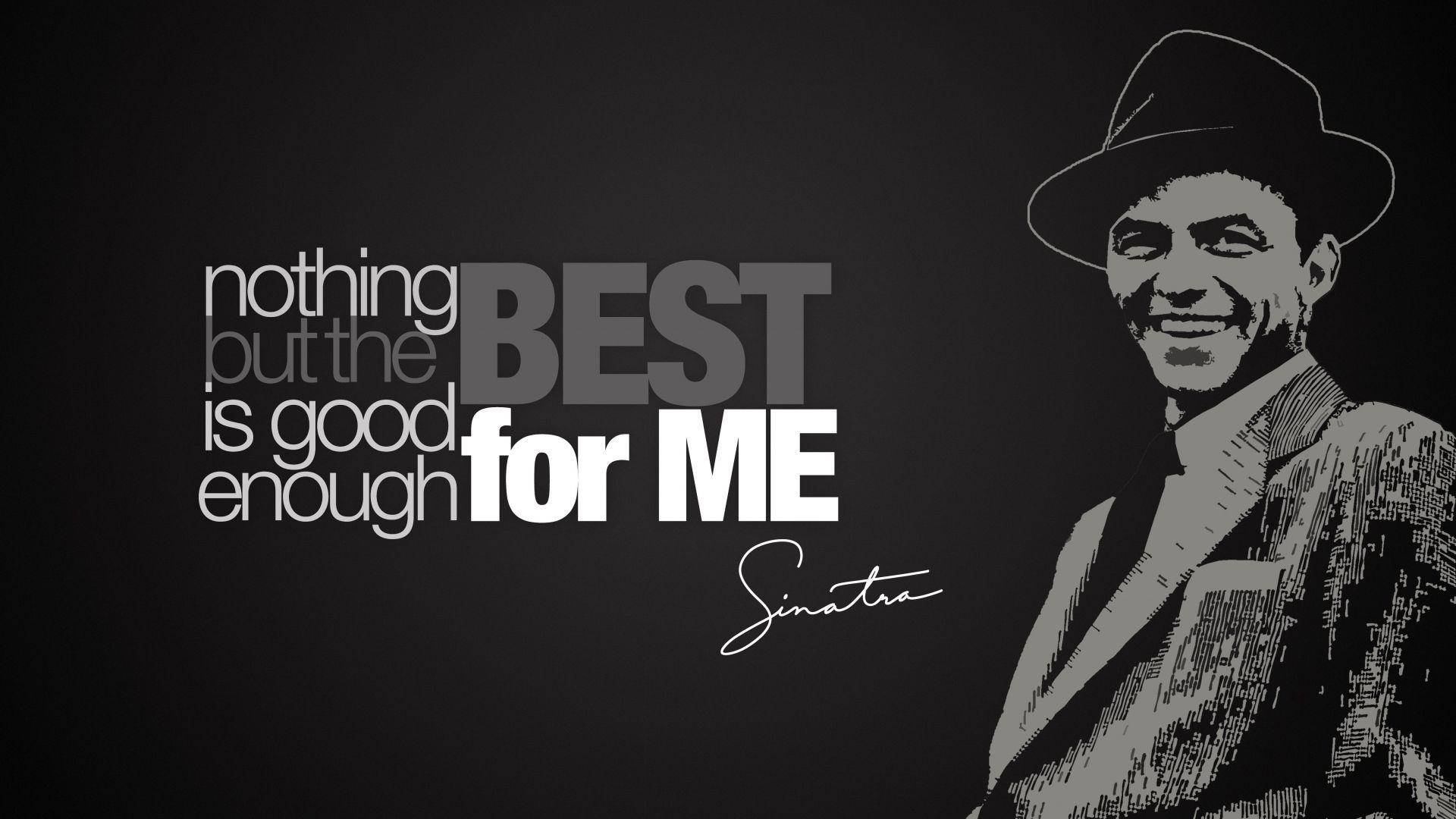 Frank Sinatra Black And White Poster Background