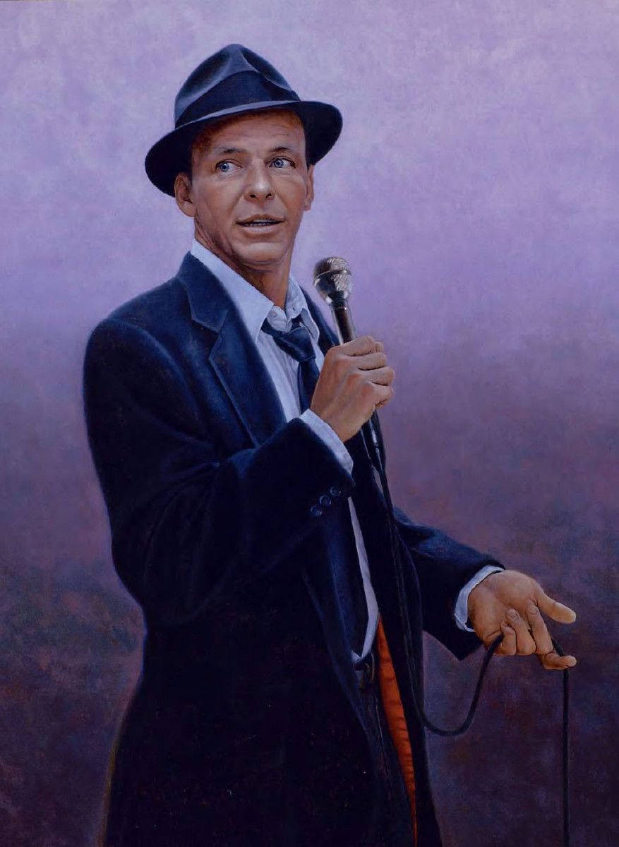 Frank Sinatra Realistic Painting Background