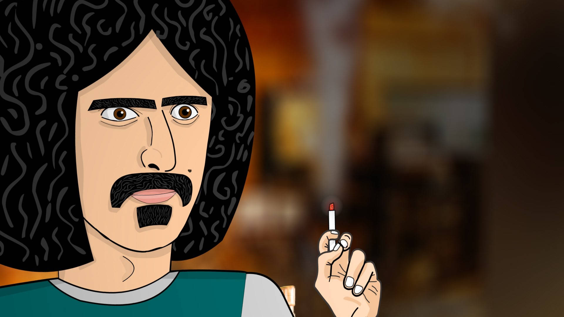 Frank Zappa Cigarette Art Background