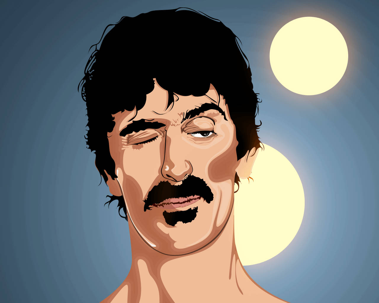 Frank Zappa Wink Art Background