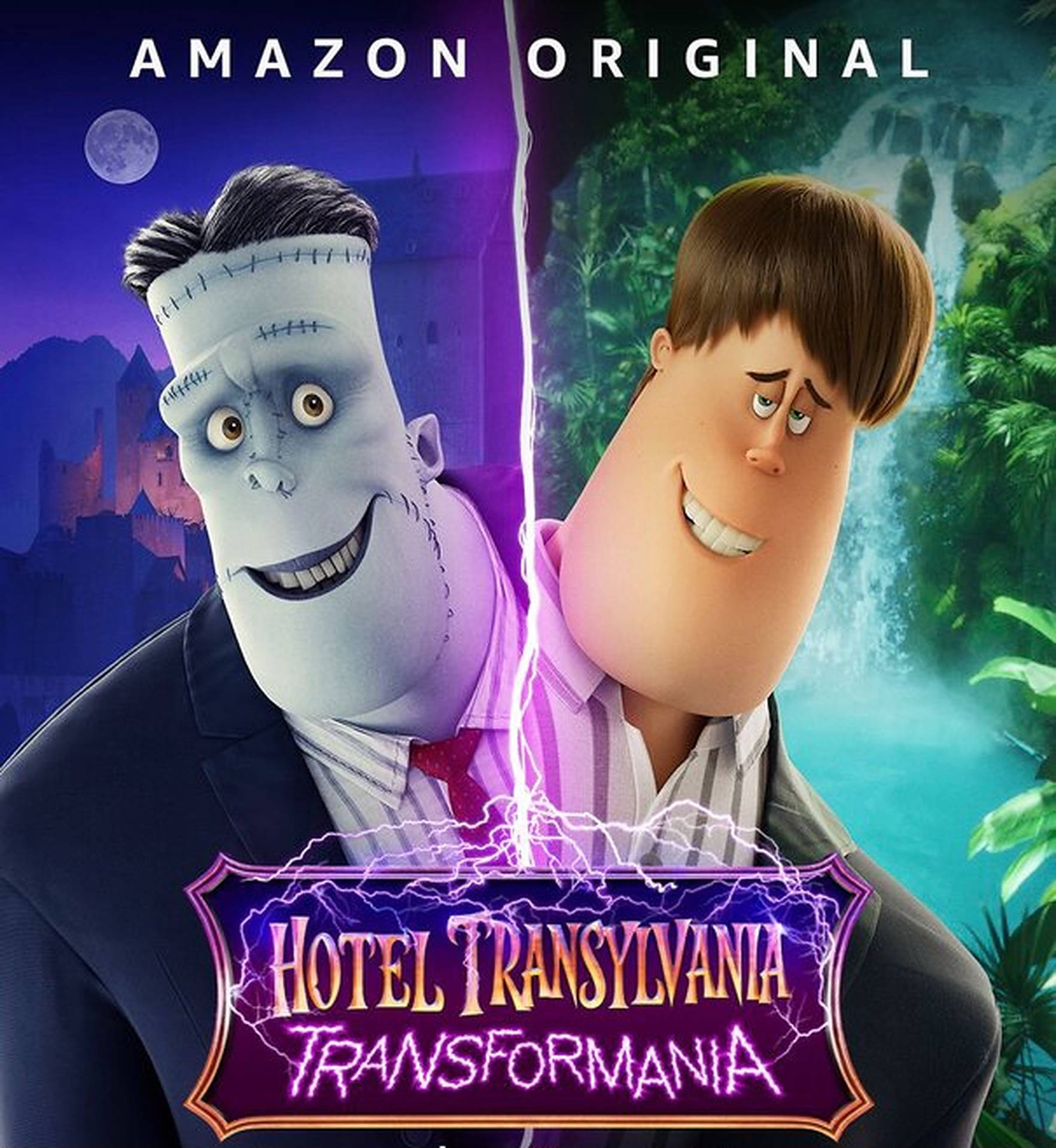 Frankenstein In Hotel Transylvania: Transformania Movie Poster Background