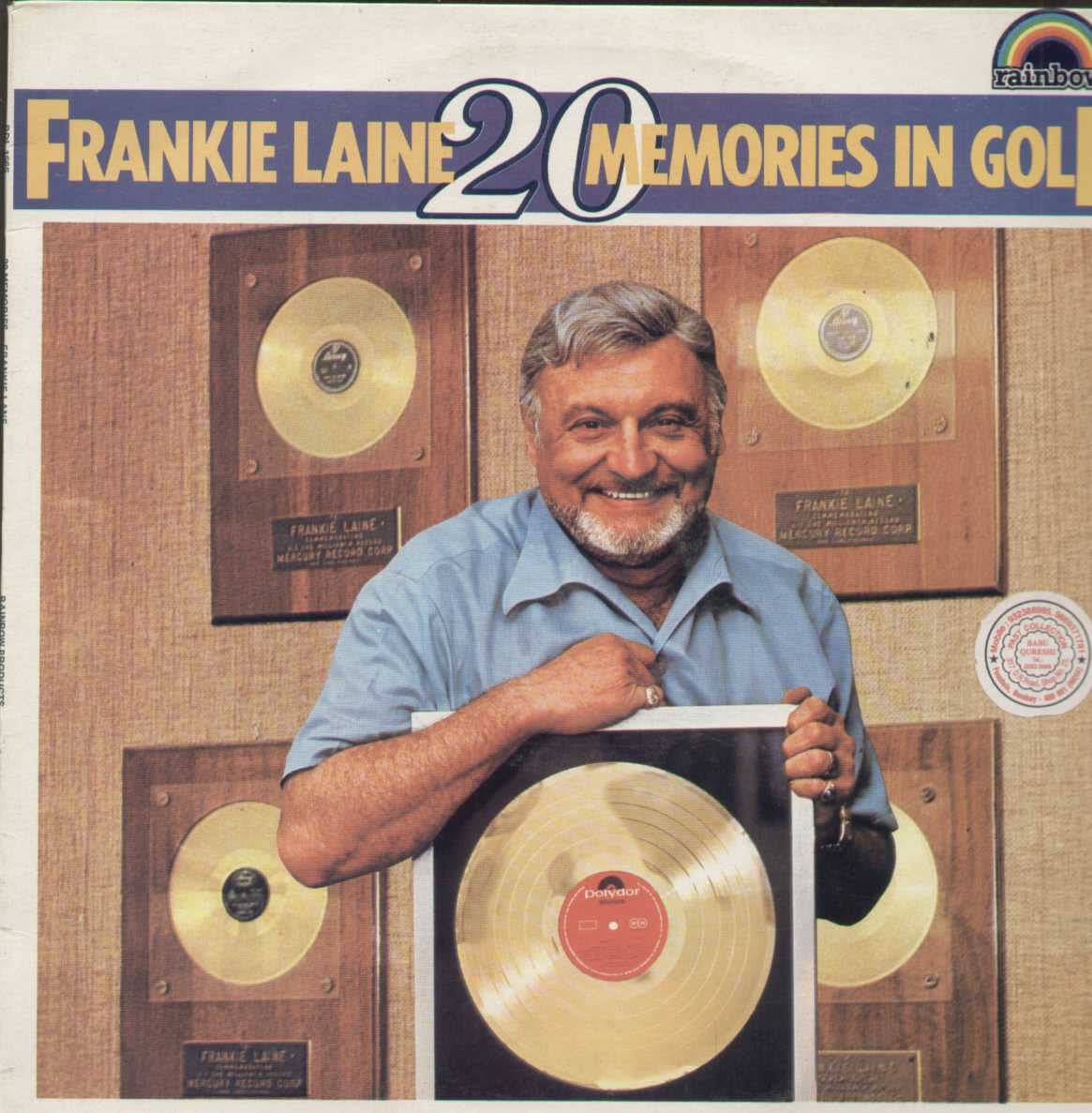 Frankie Laine Holding A Golden Record