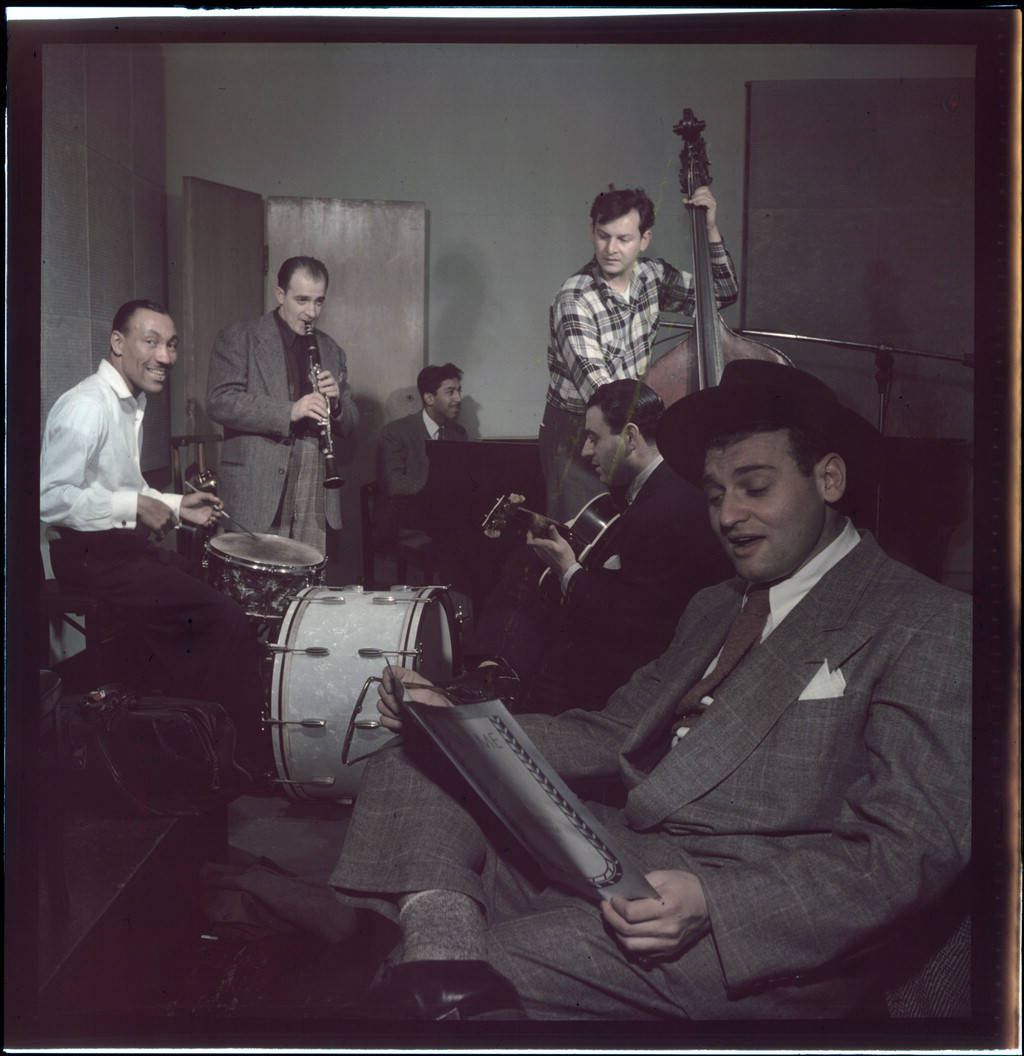 Frankie Laine Singer Studio Practicing Background