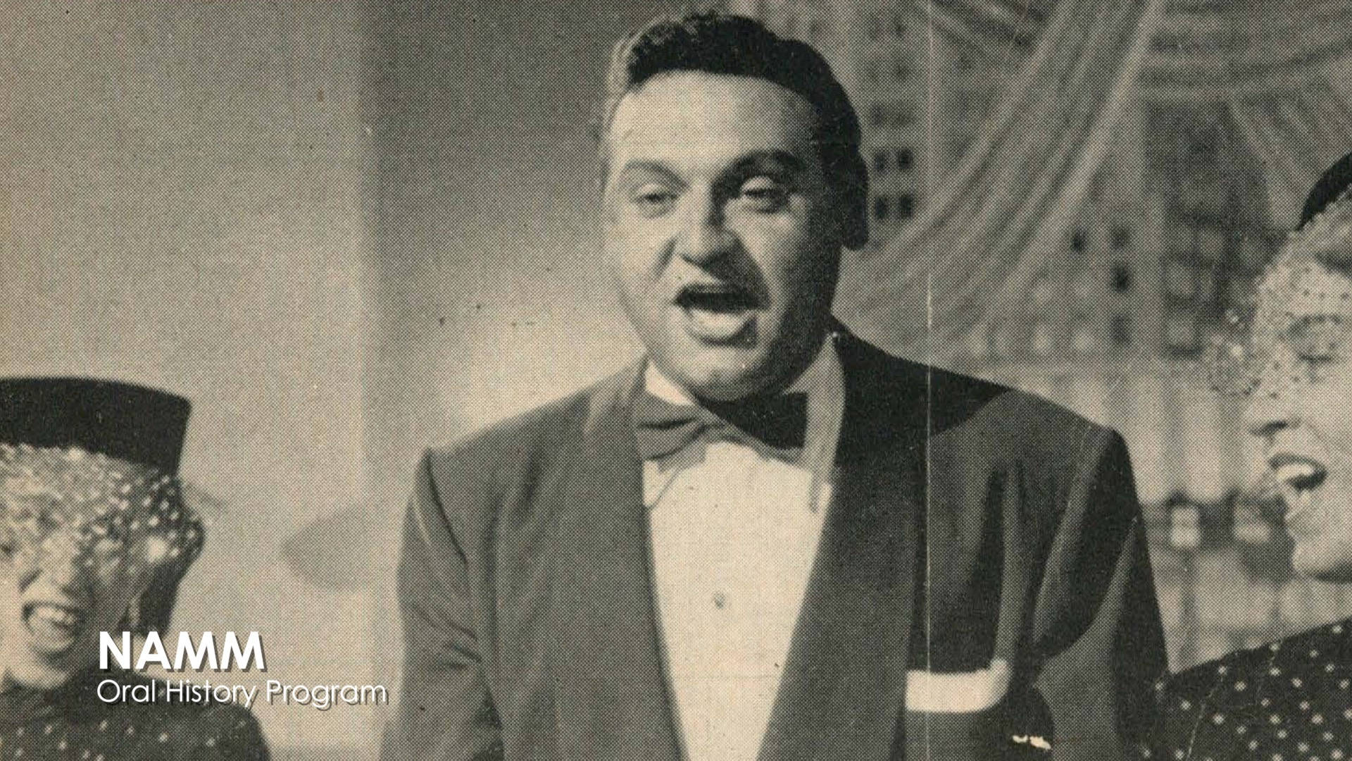 Frankie Laine Singing Black And White Photo Background