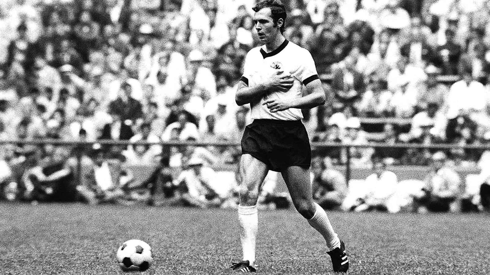 Franz Beckenbauer Black And White Background