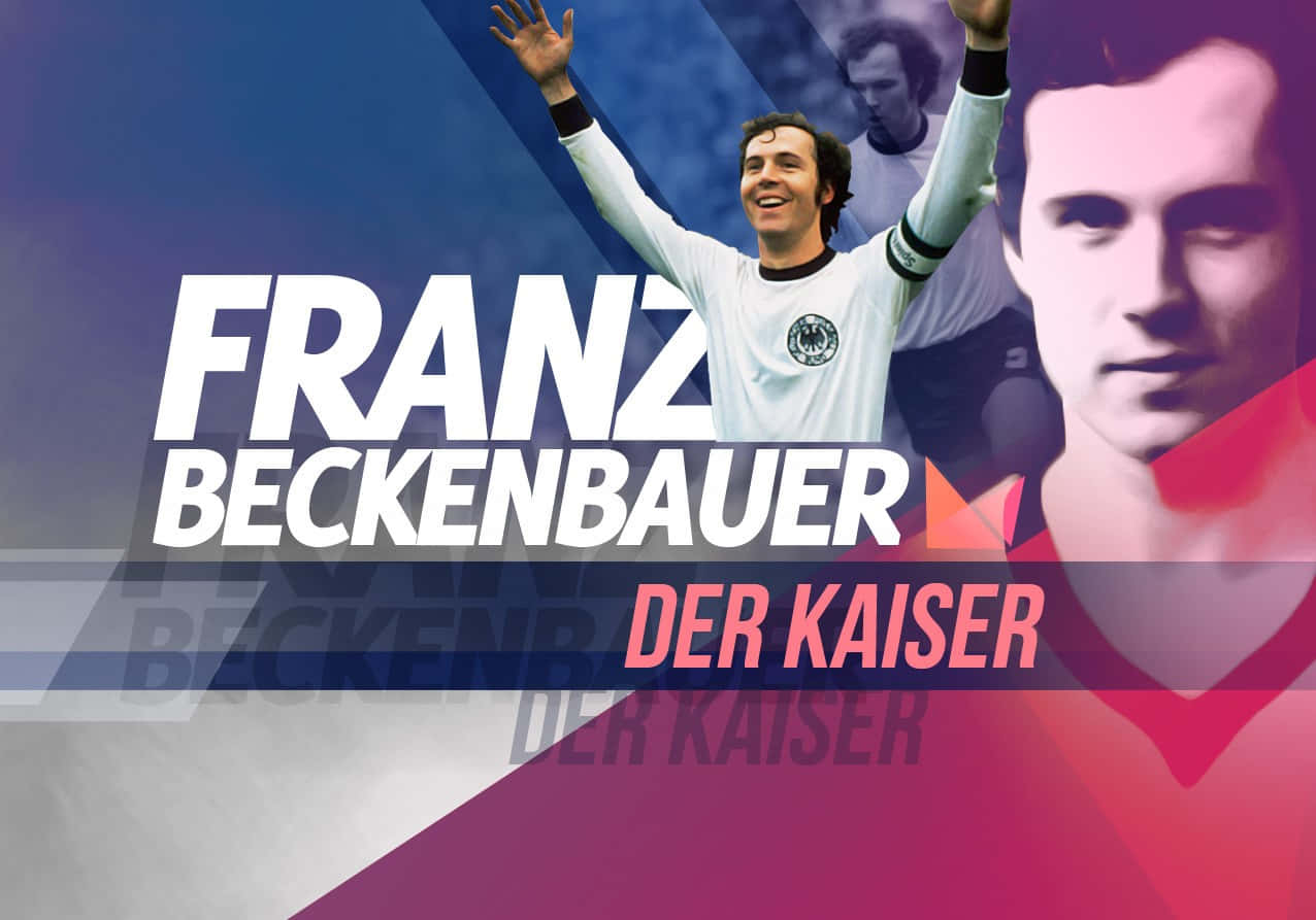 Franz Beckenbauer Der Kaiser Poster Design Background