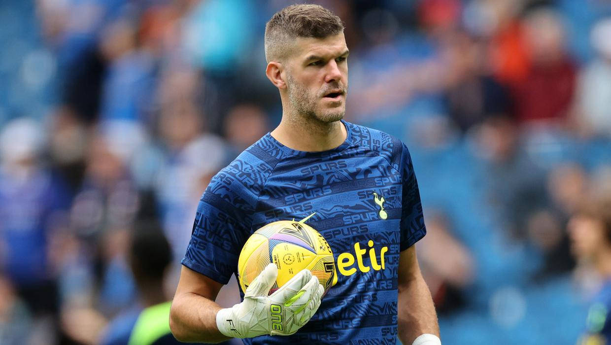 Fraser Forster Holding A Ball