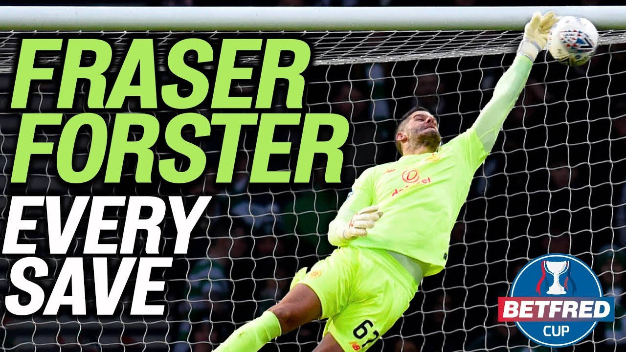 Fraser Forster With Betfred Cup Logo