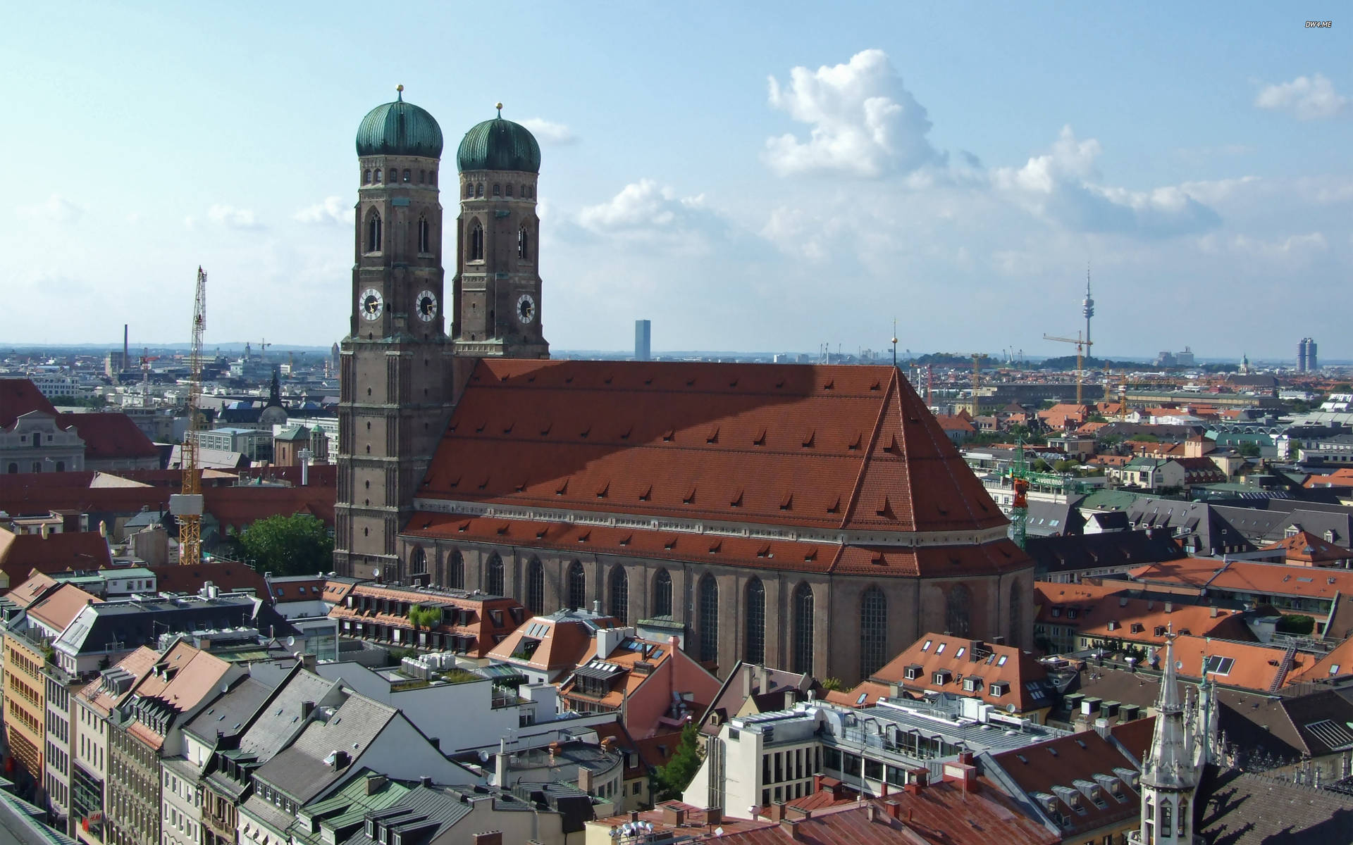 Frauenkirche Cathedral In Munich Background