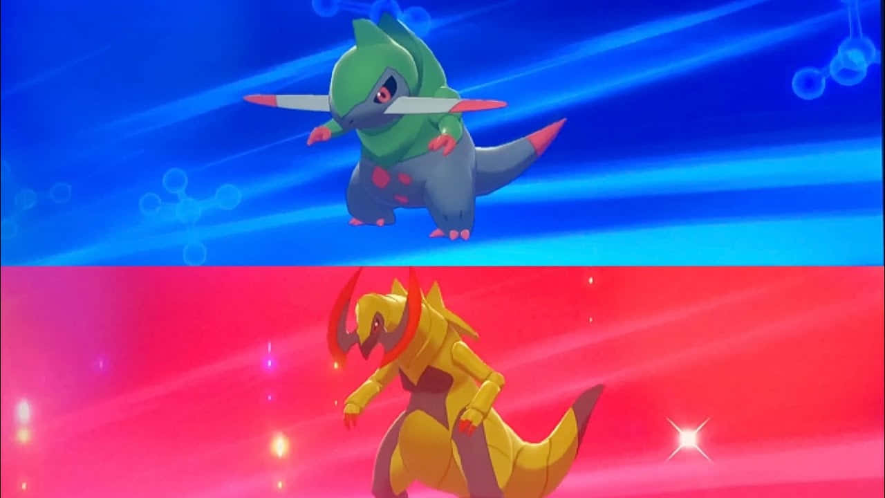 Fraxure And Haxorus Background