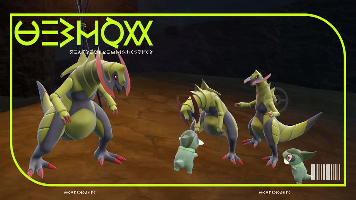 Fraxure And Haxorus, Two Powerful Dragon Species Background