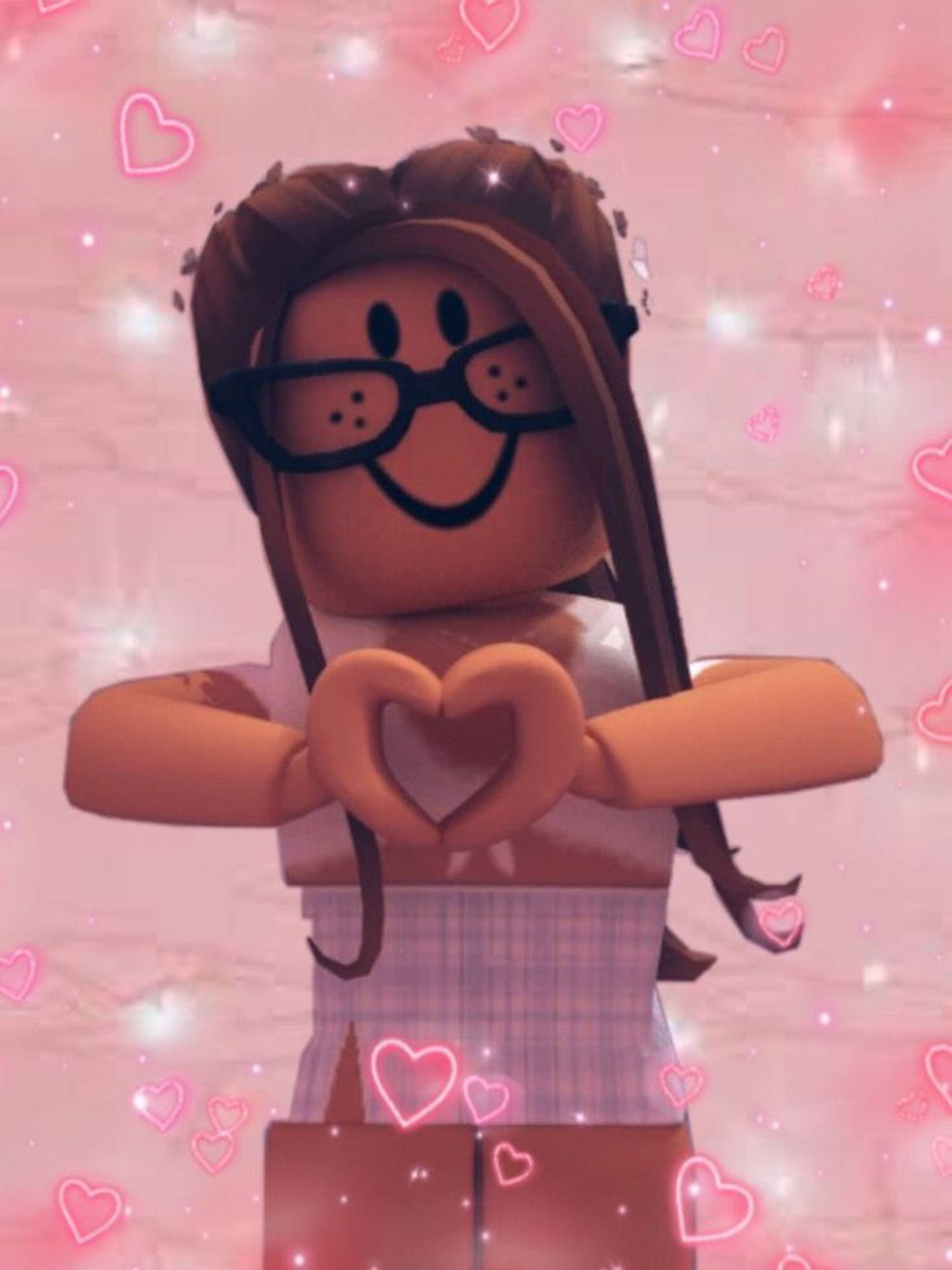 Freckled-face Roblox Girl Background