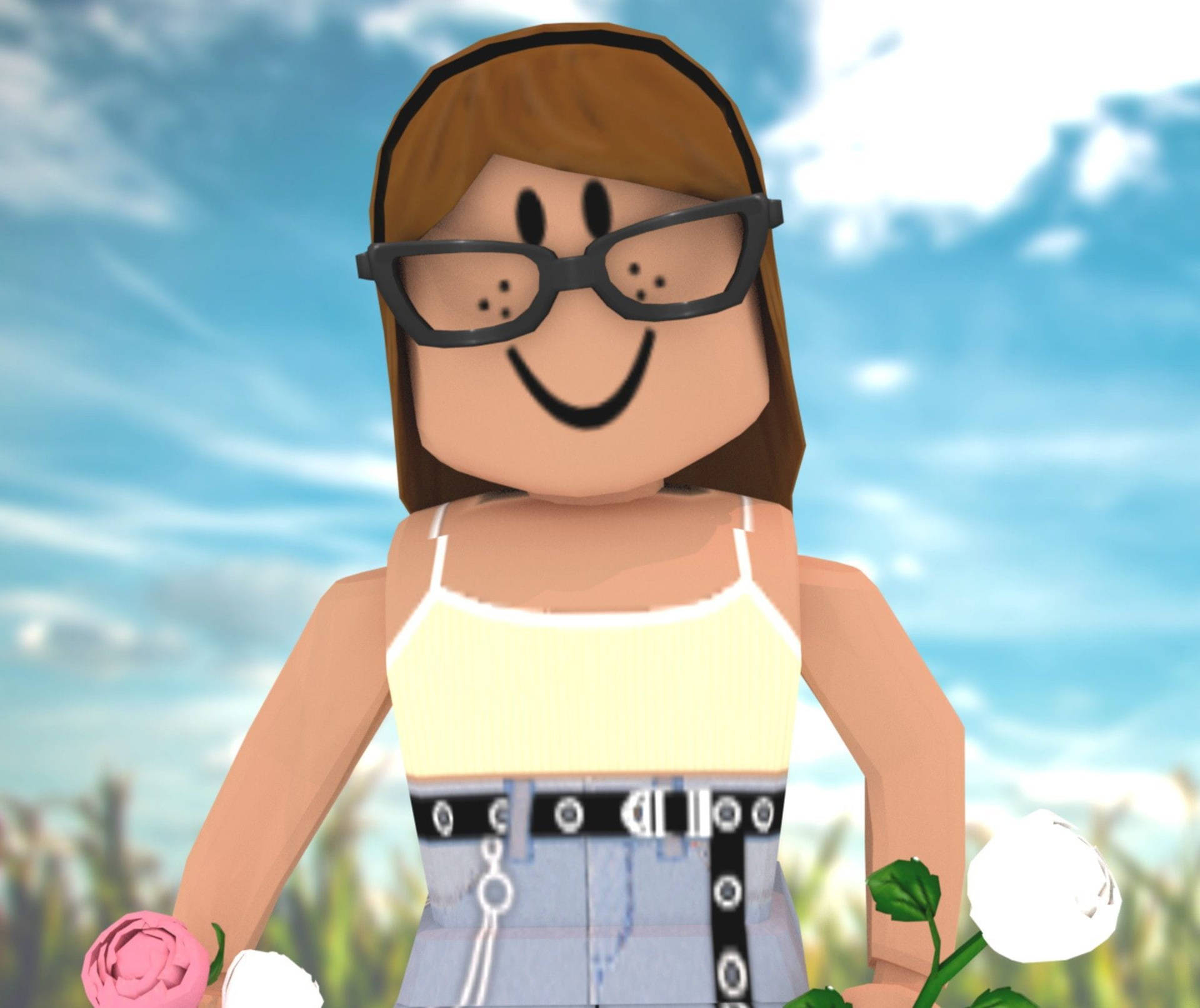 Freckled Girl Roblox Character Background