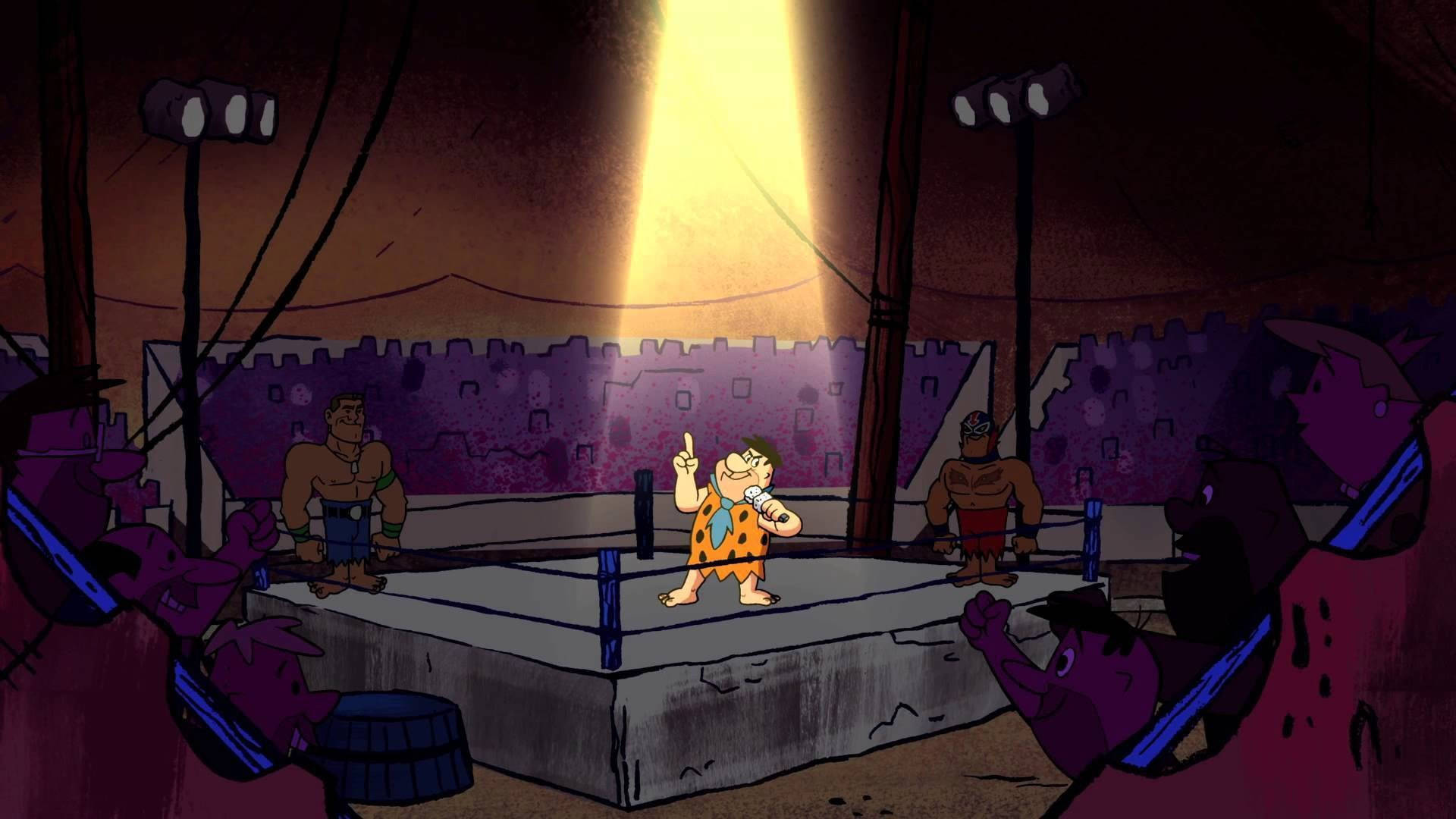 Fred Flintstone In Smackdown Ring Background