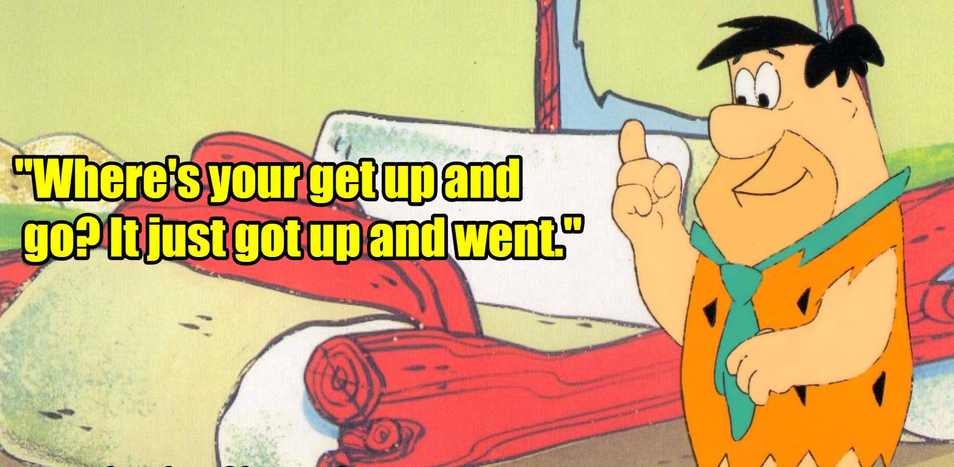 Fred Flintstone With Quote Background