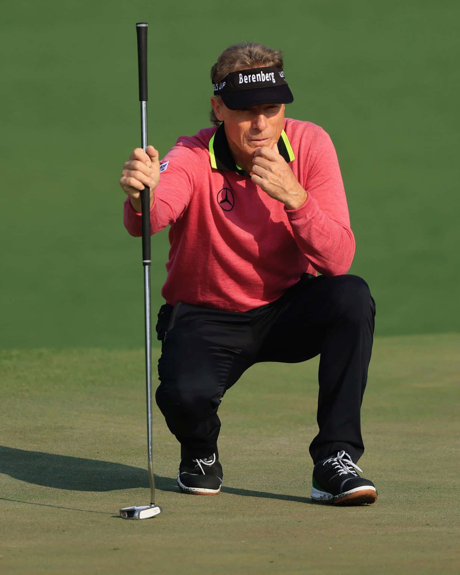 Fred Funk Observing Golf Ball Background