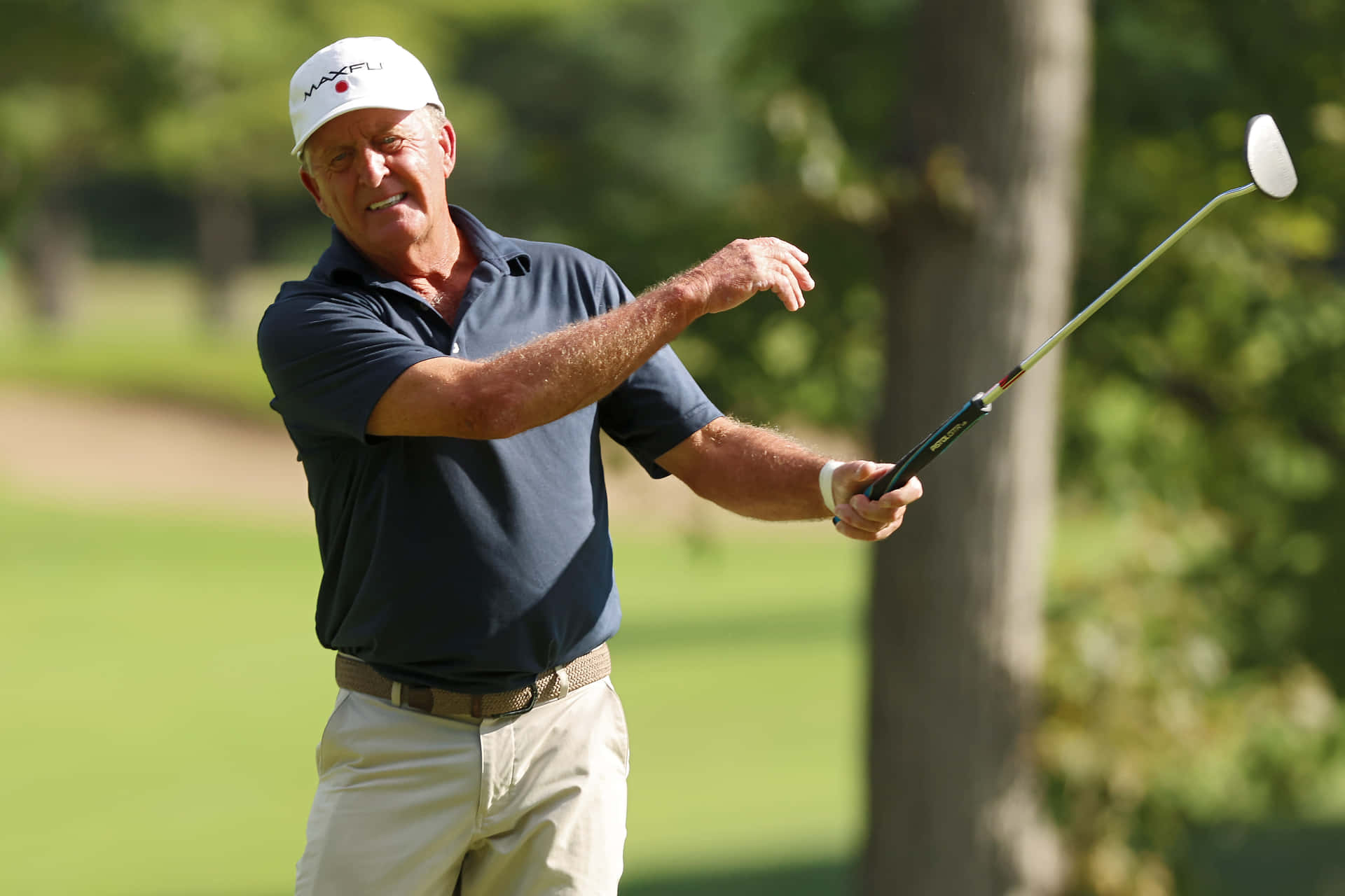 Fred Funk Radiating Confidence In The Beautiful Sunlight Background