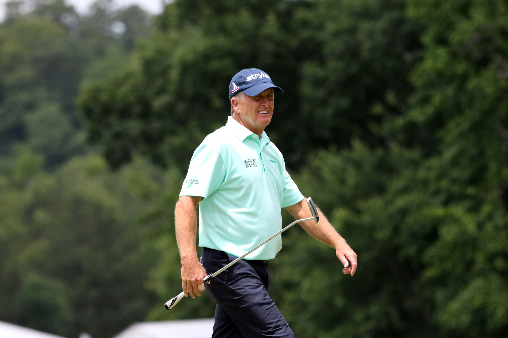 Fred Funk Walking On Golf Course