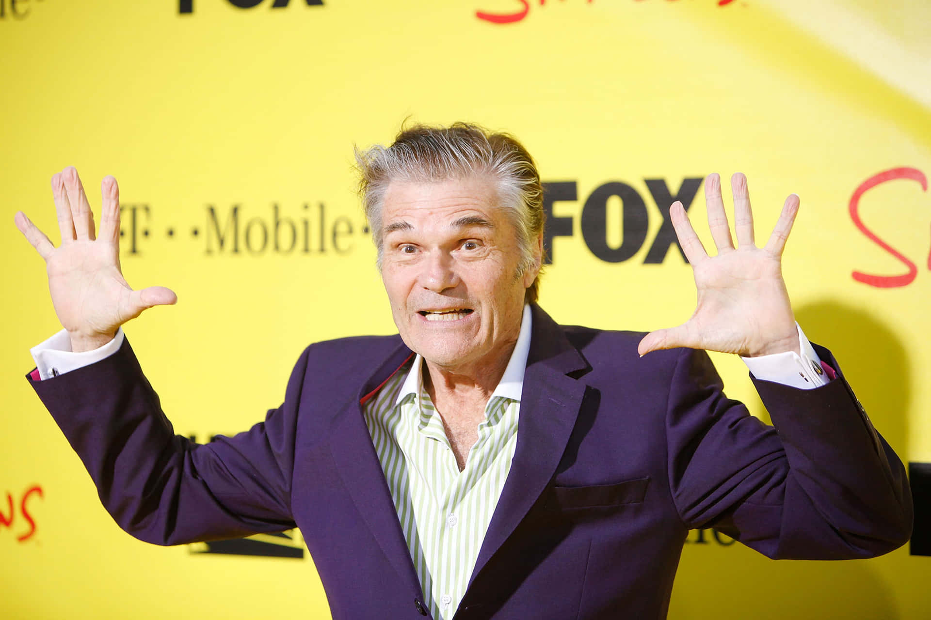 Fred Willard Celebrating An Award Win Background
