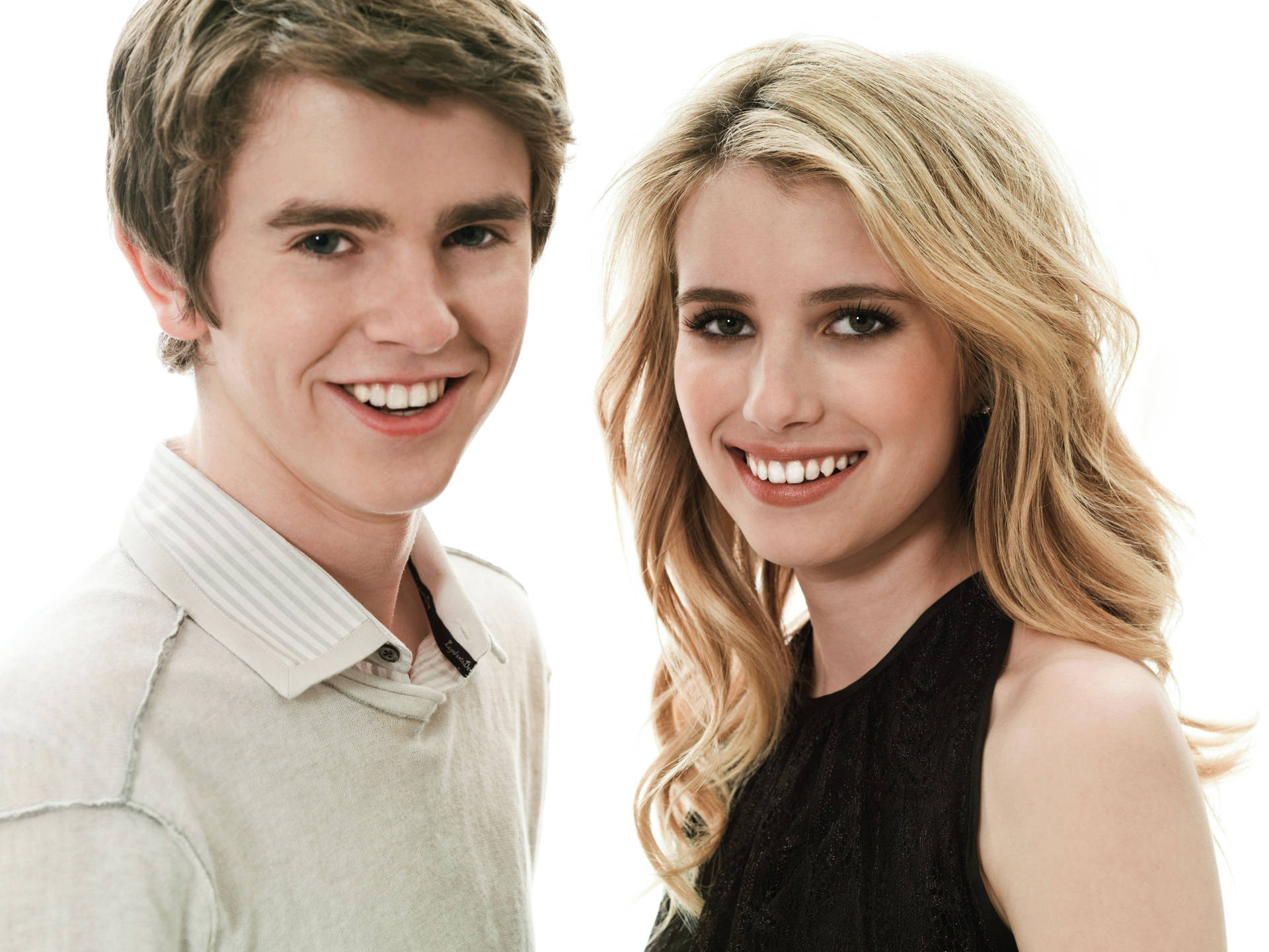 Freddie Highmore And Emma Roberts