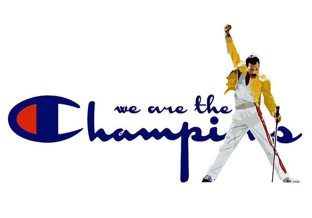 Freddie Mercury Champion Logo Background