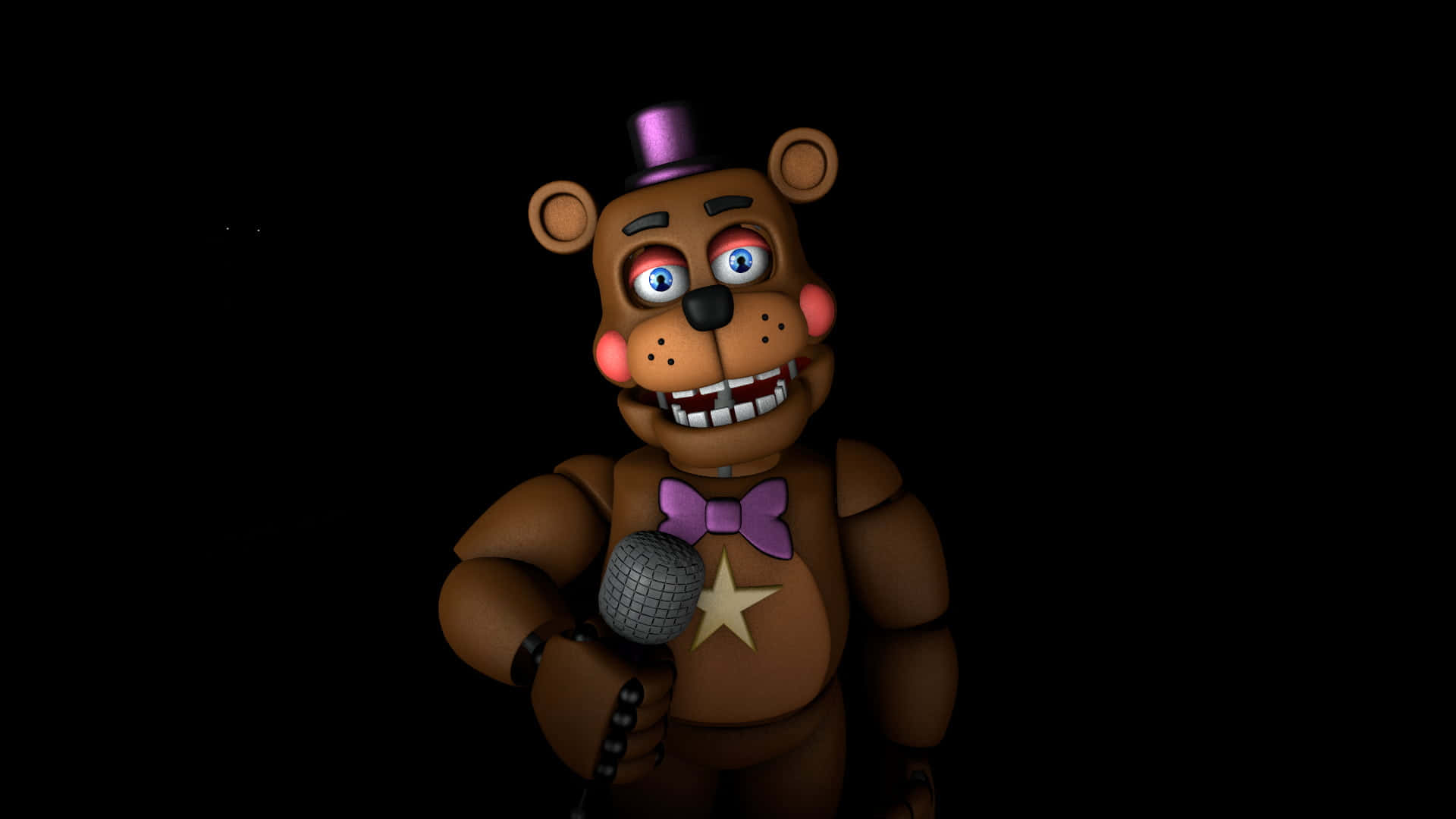 Freddy Fazbear, Chilling On Stage Background