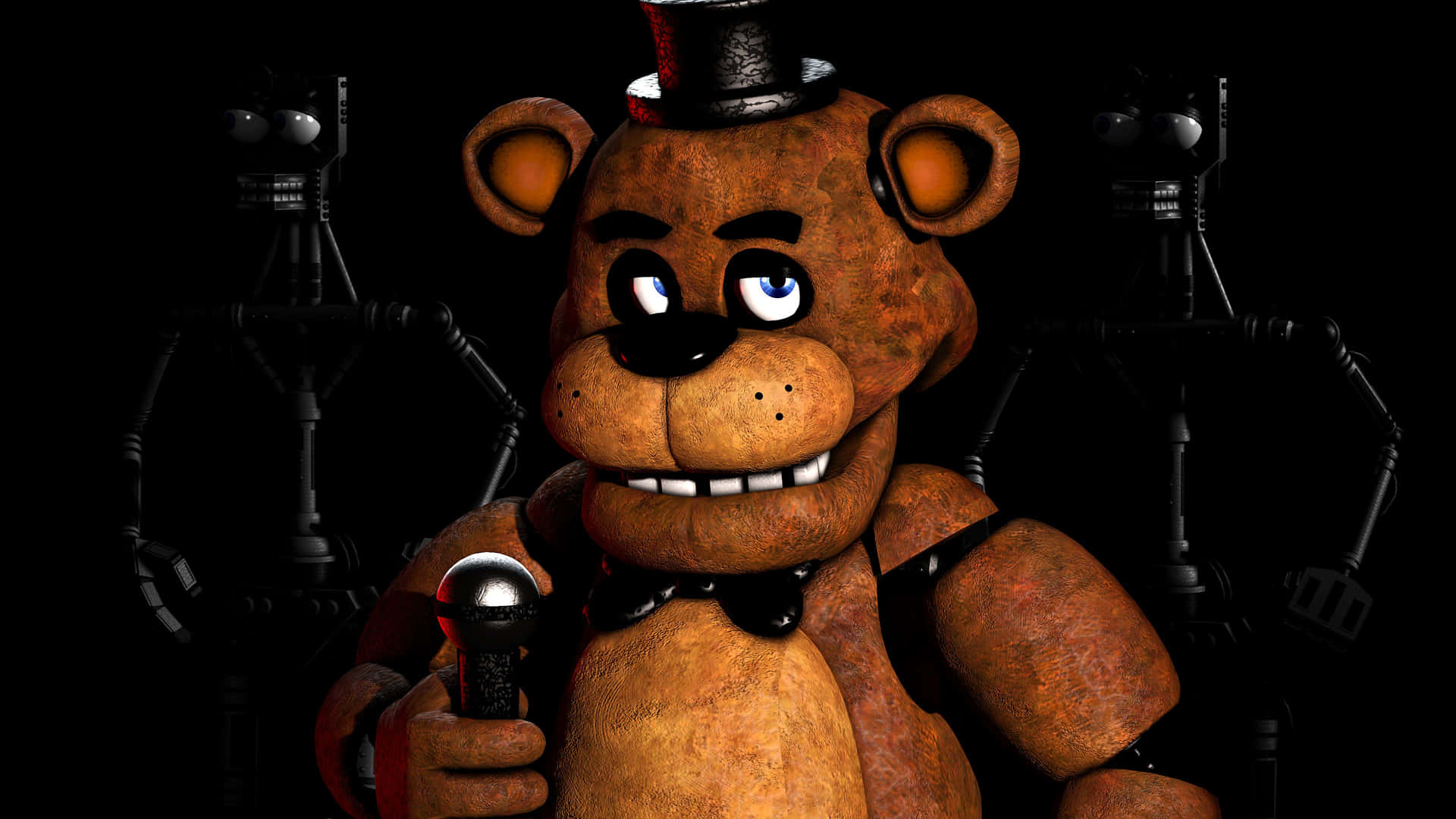 Freddy Fazbear - Iconic Character In Frightening Action Background