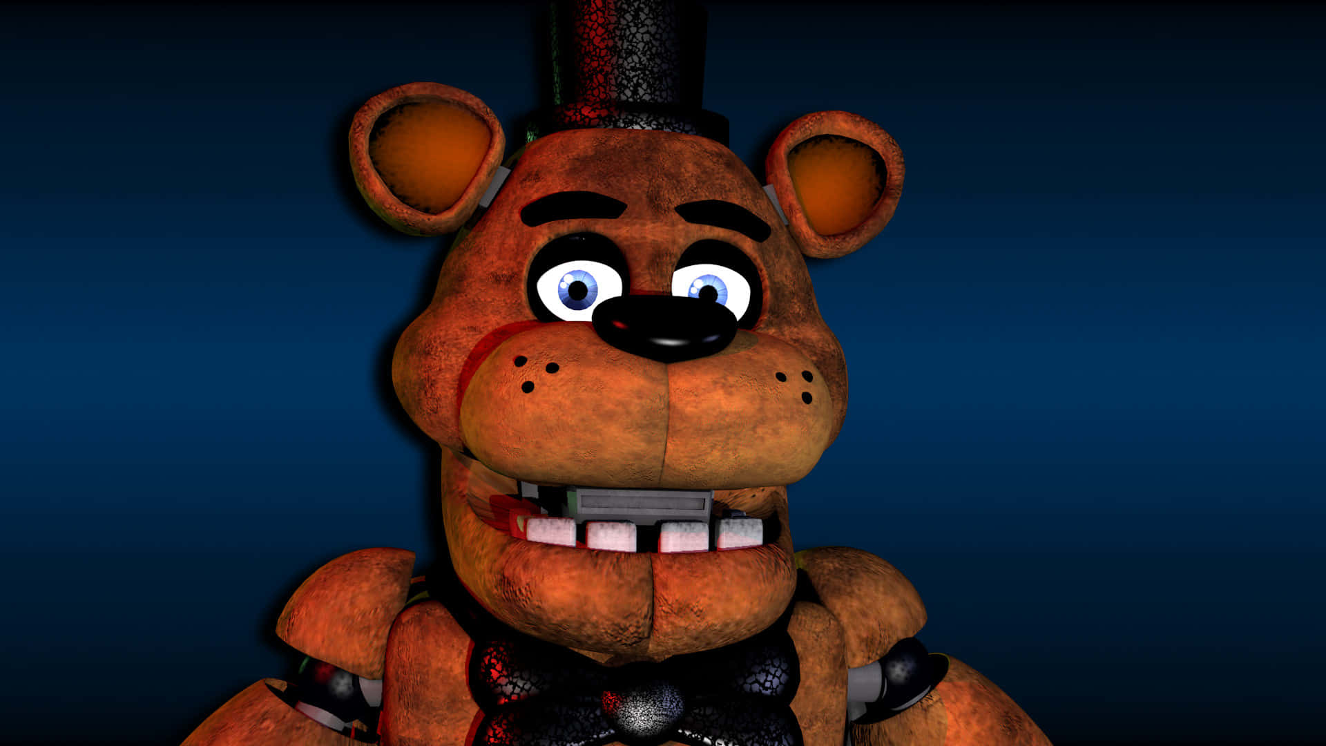 Freddy Fazbear Standing Tall In Spotlight Background