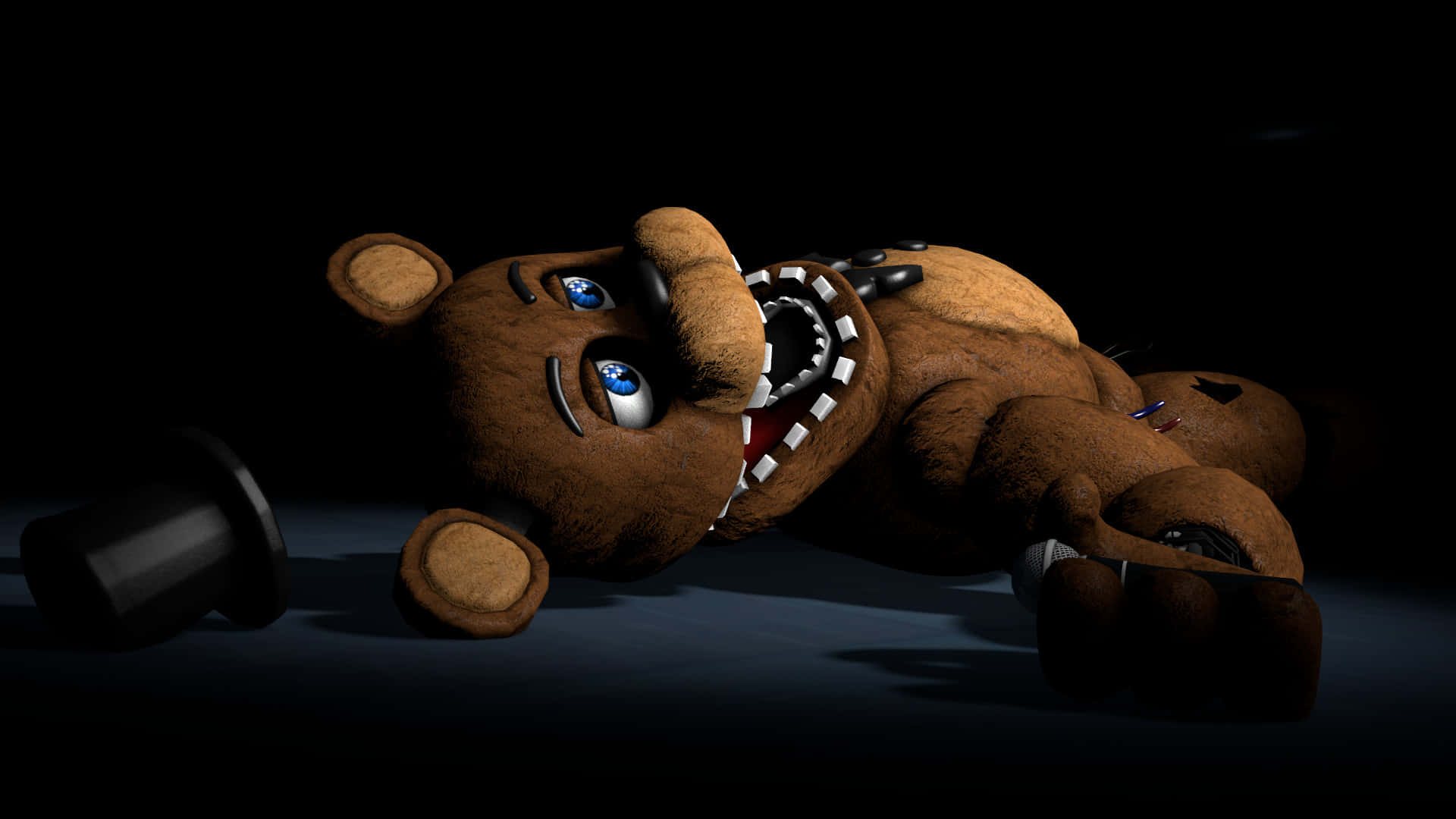 Freddy Fazbear Standing Tall In The Creepy Pizzeria