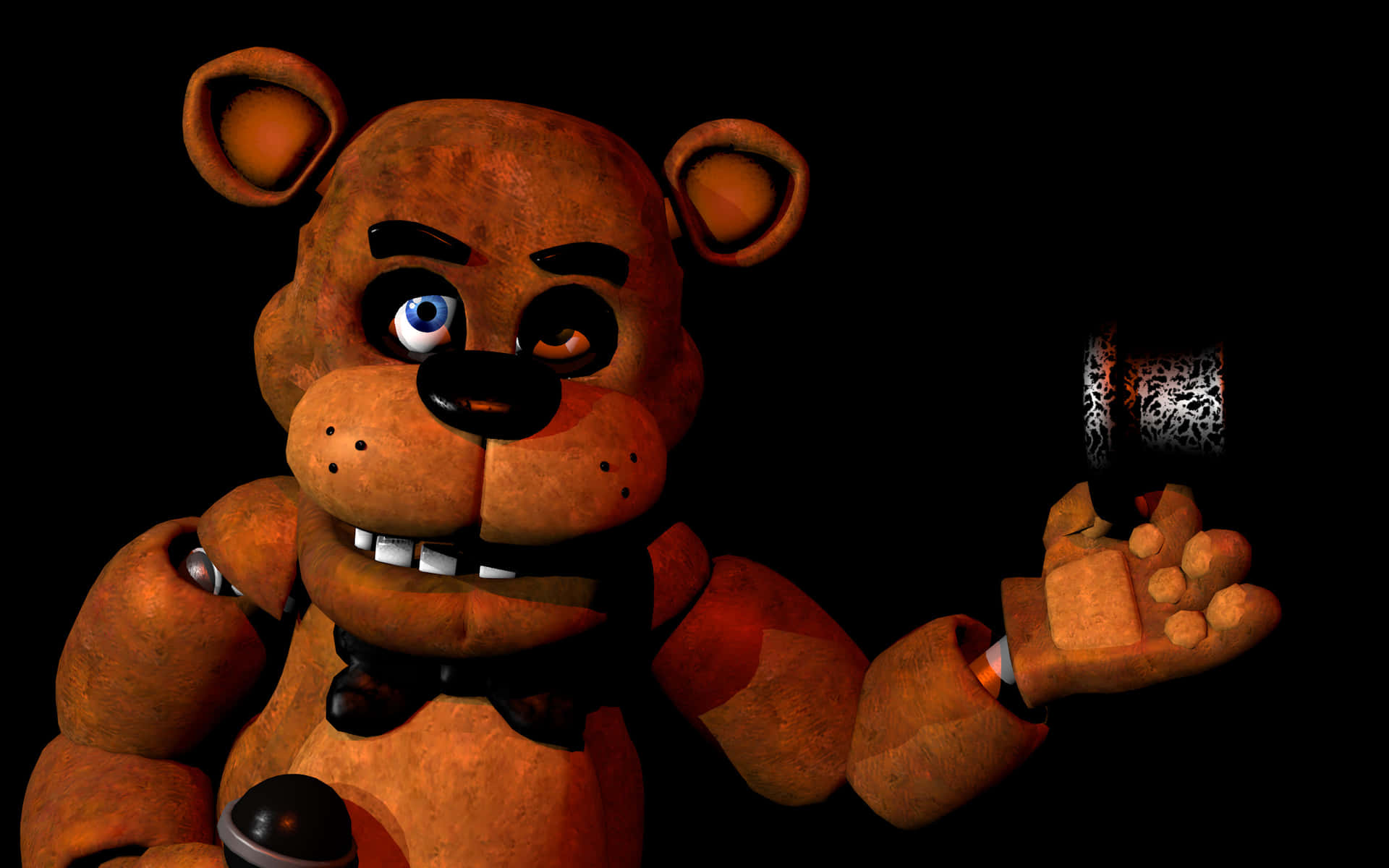 Freddy Fazbear, The Iconic Animatronic Mascot, In All His Eerie Glory. Background