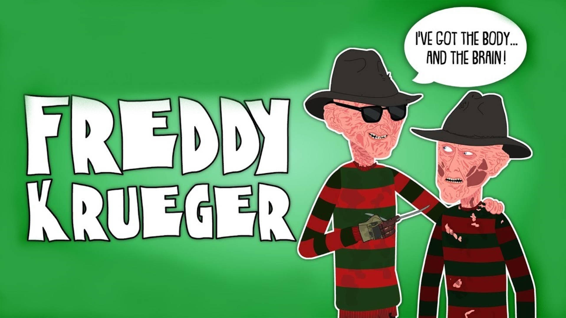 Freddy Krueger Green Art Background