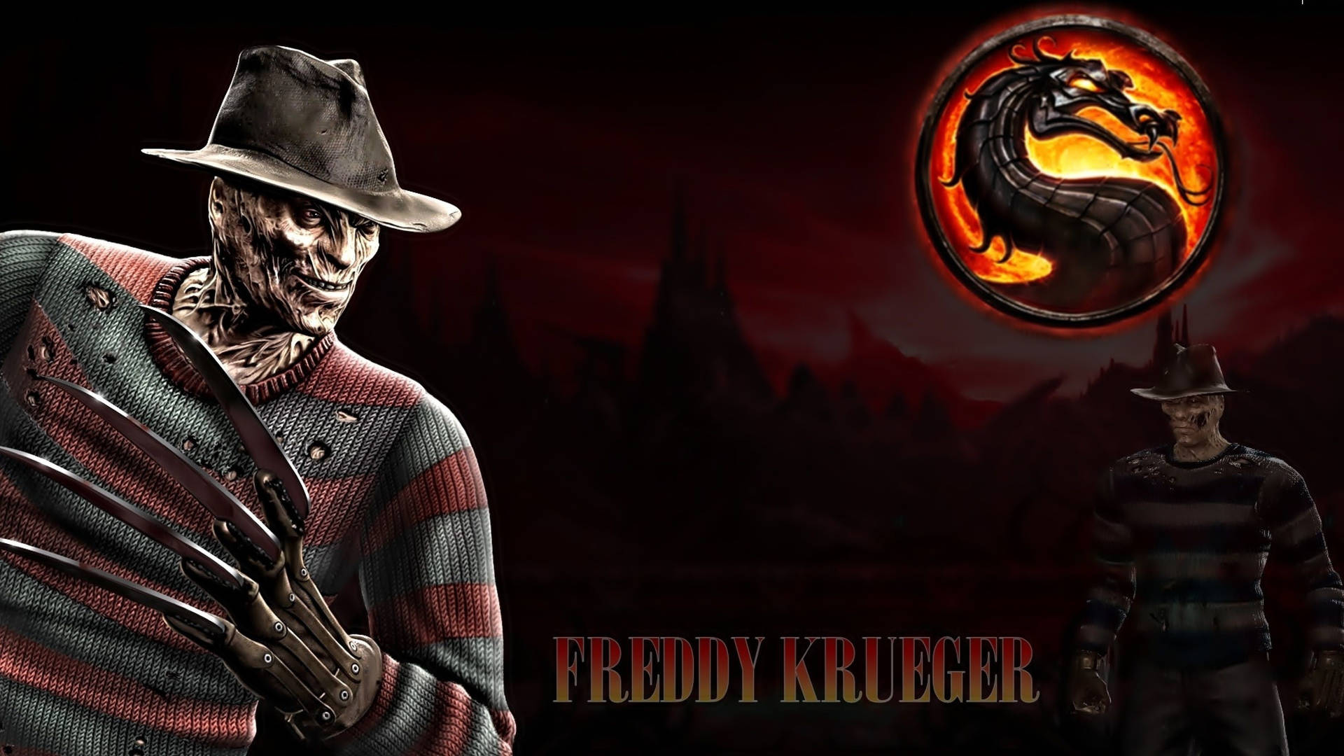 Freddy Krueger In Mortal Kombat Background