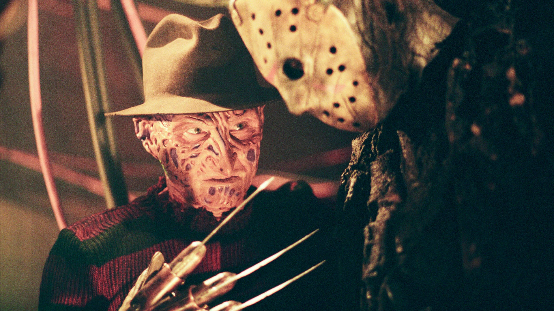 Freddy Krueger With Jason Background